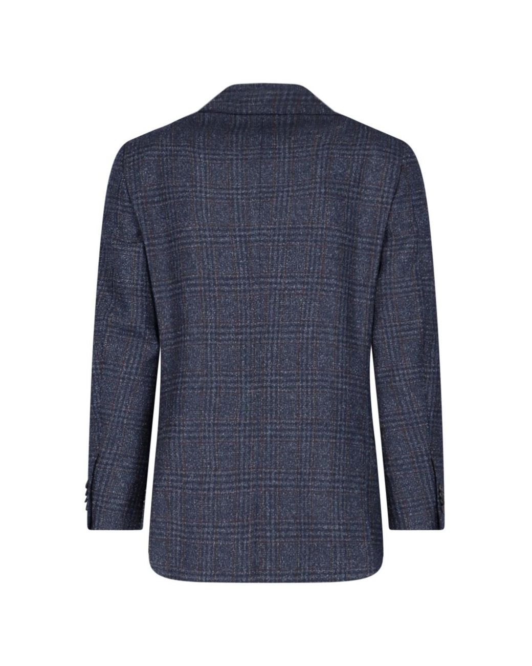 Caruso Blue Single-Breasted Blazer Jacket for men