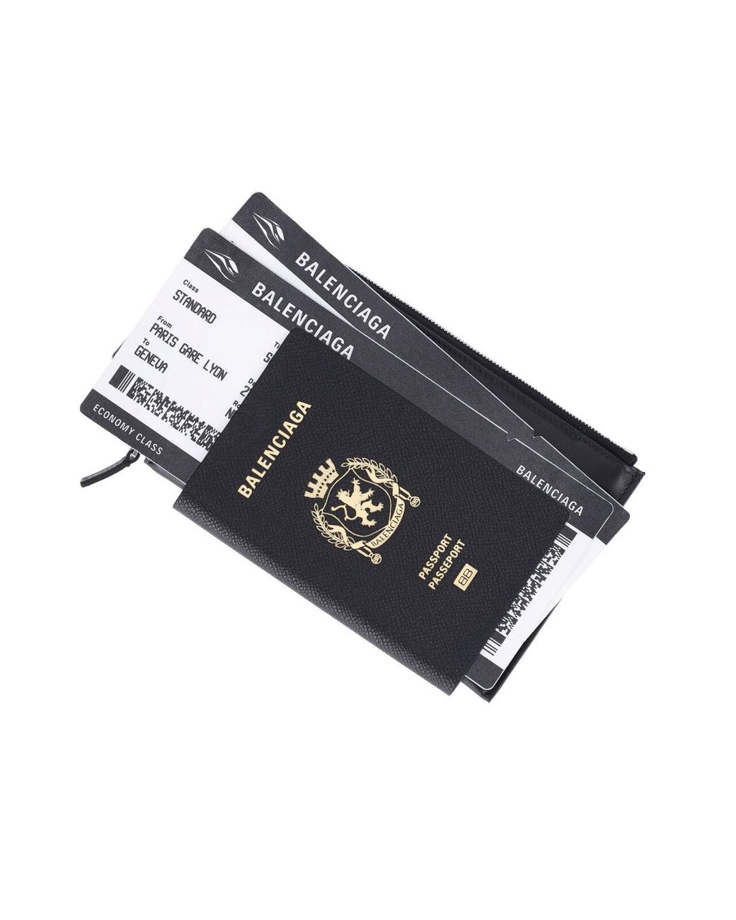 Balenciaga Black Wallets Calf Leather for men