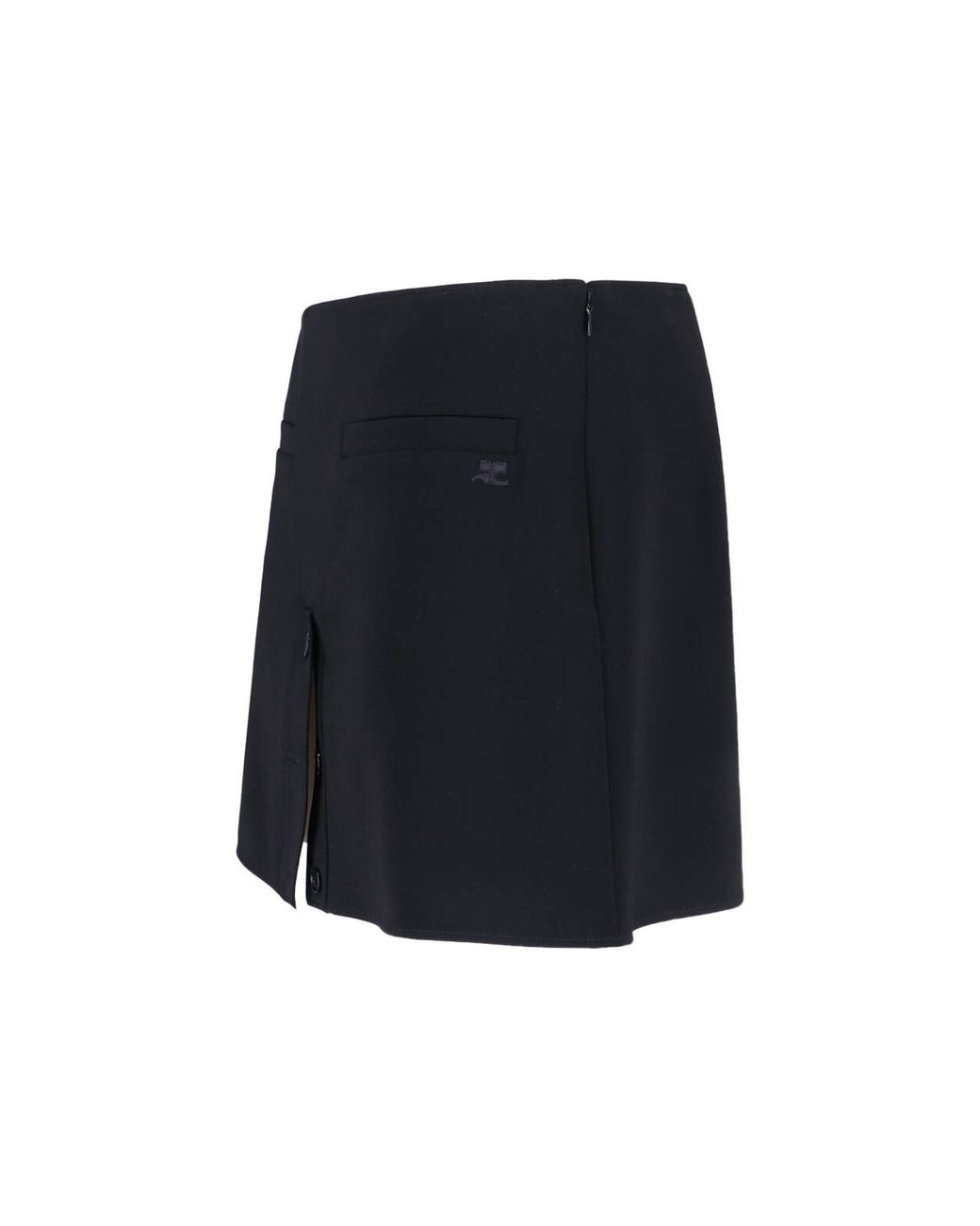 Courreges Blue Logo Mini Skirt