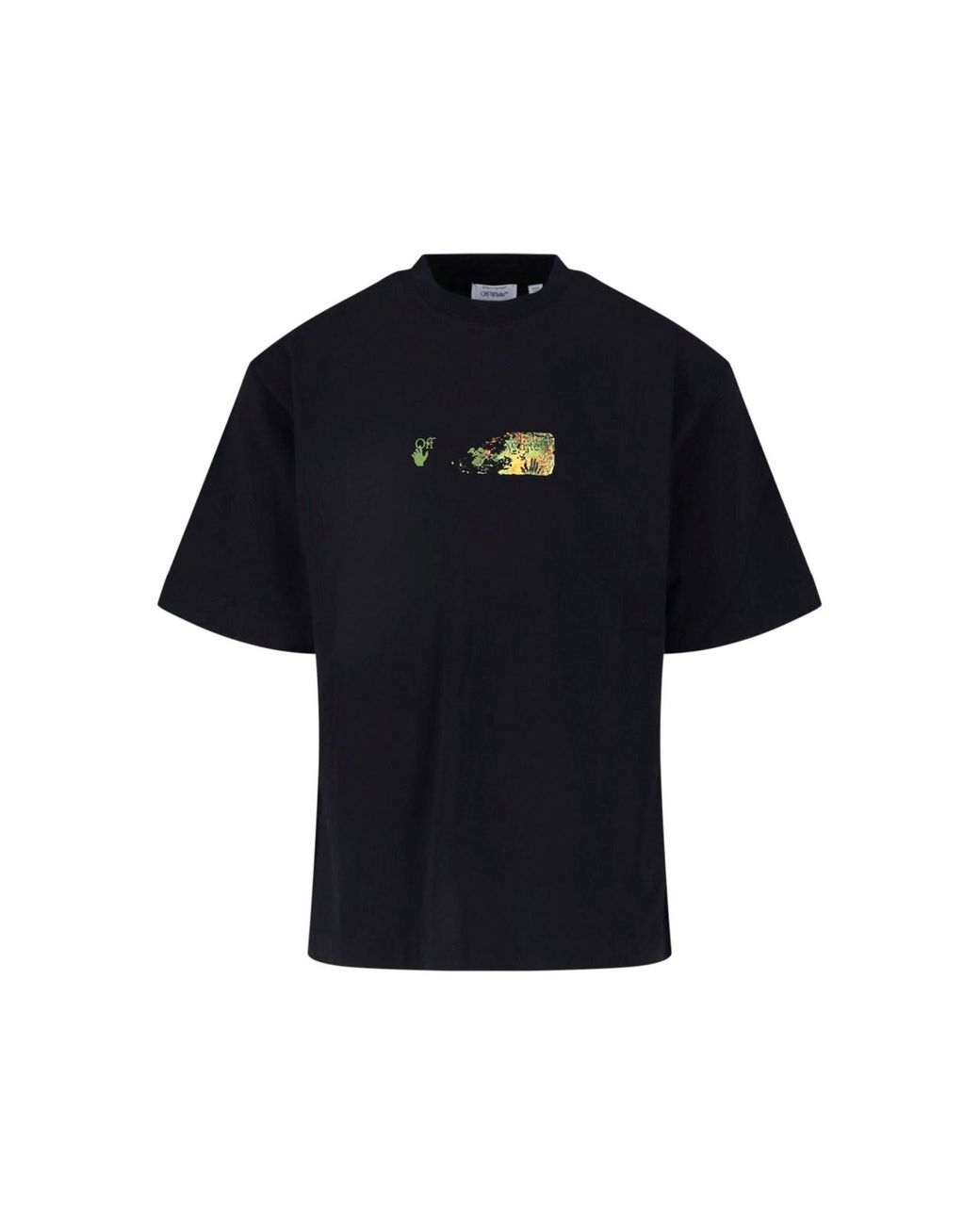 Off-White c/o Virgil Abloh Blue Graphic Print Oversized T-Shirt for men