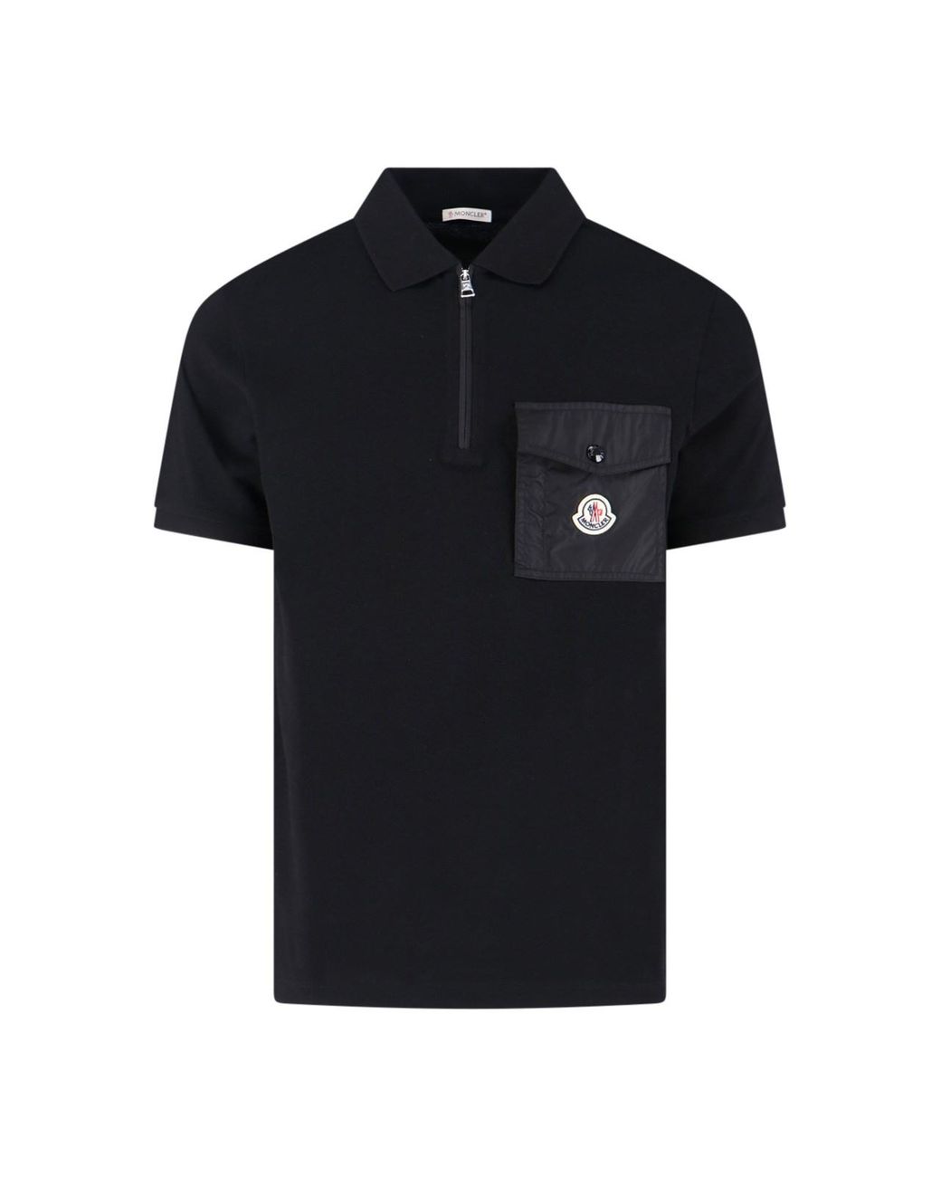 Moncler Black Logo Polo Shirt for men