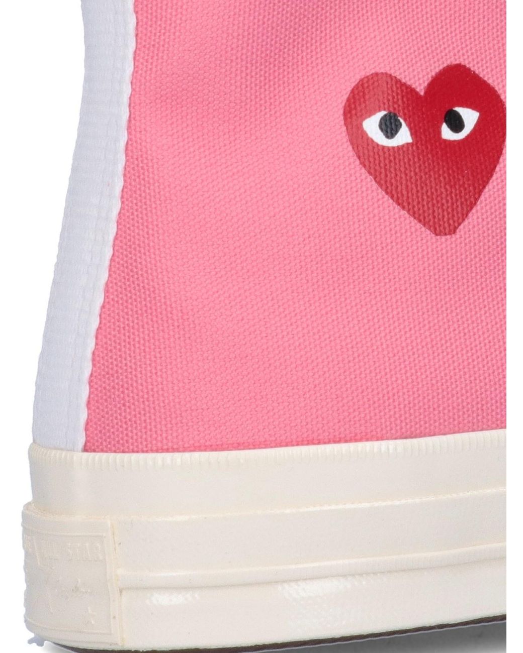 COMME DES GARÇONS PLAY Pink "Converse Chuck 70" High Top Sneakers