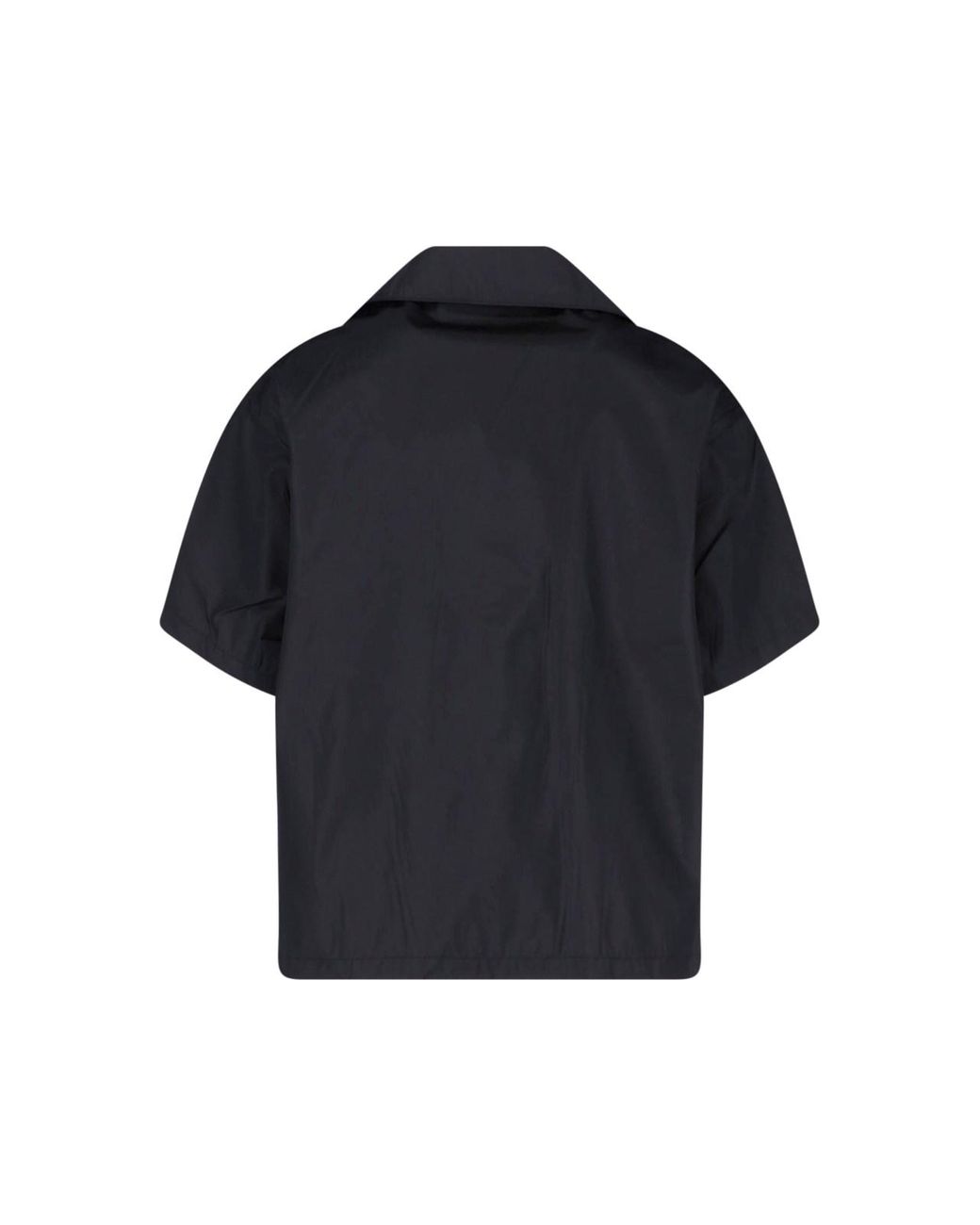 Prada Blue Re-Nylon Logo Shirt for men