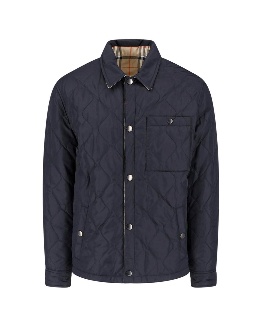 Burberry Blue Polyamide Jacket With Clean, Modern Finish for men