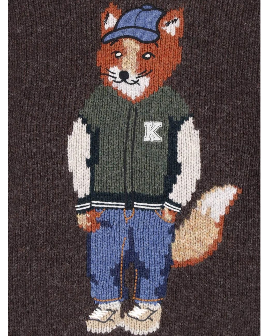 Maison Kitsuné Black Sweater “Dressed Fox”