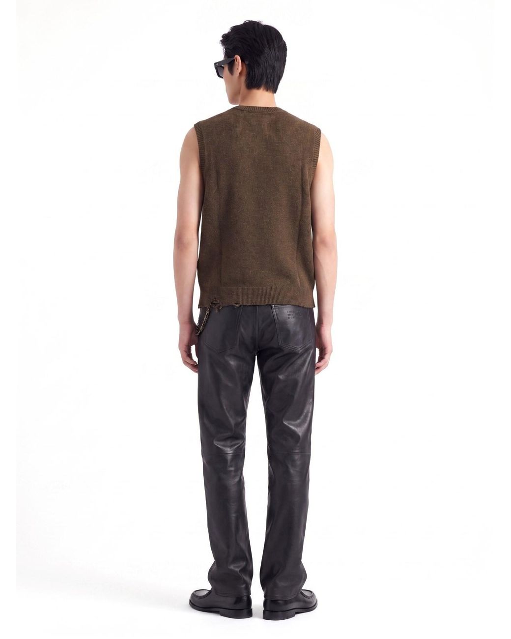 MM6 by Maison Margiela Blue Faux Leather Pants for men