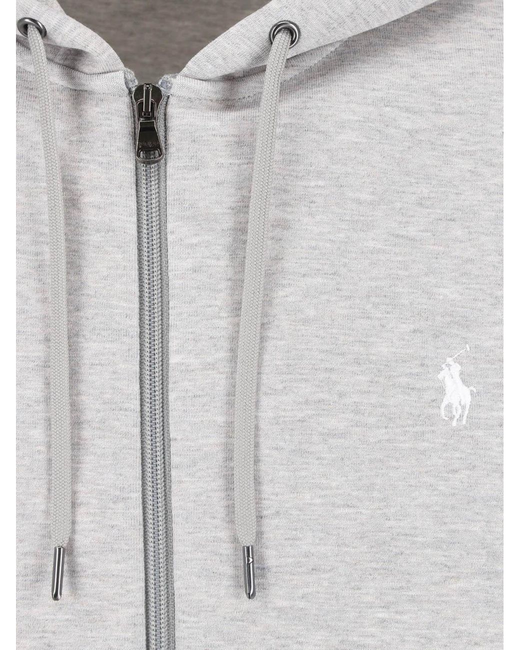 Polo Ralph Lauren Gray Zip Logo Sweatshirt for men