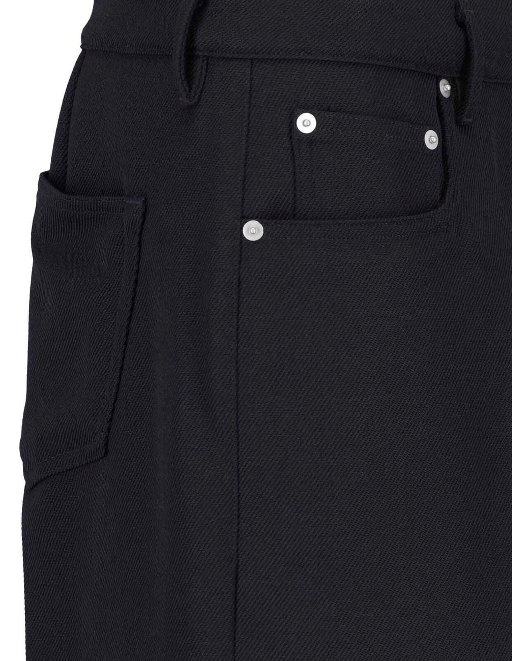 Rick Owens Blue Straight-Leg Trousers "Geth" for men