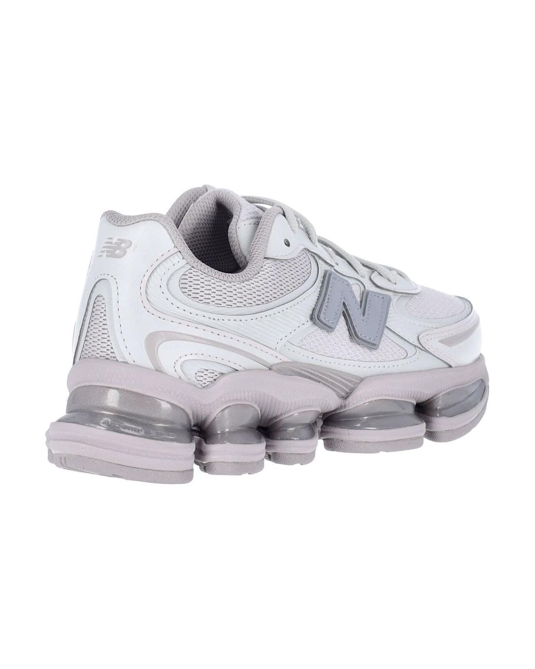 New Balance Gray Running-Inspired Platform Sneakers