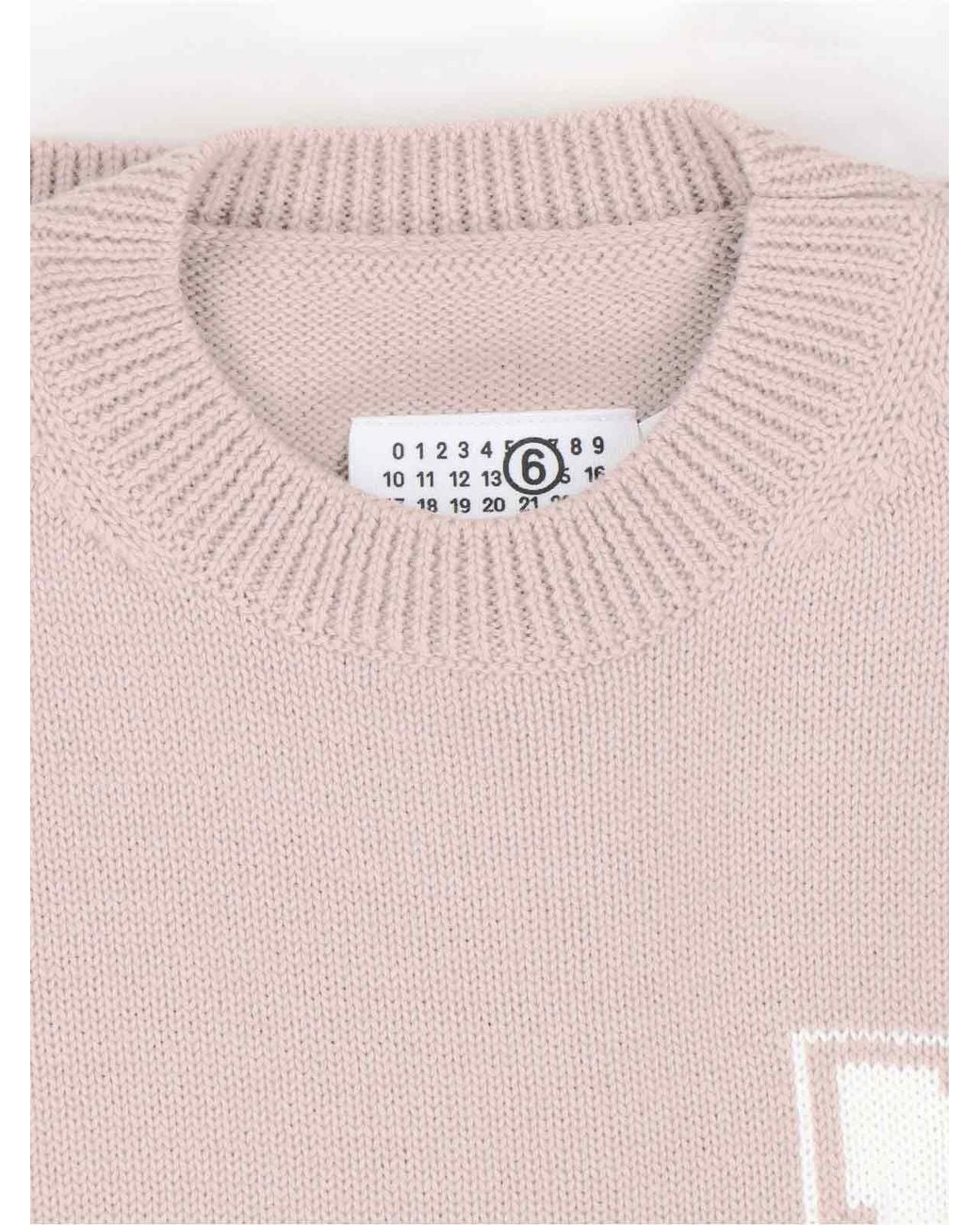 MM6 by Maison Margiela Pink Logo Sweater for men