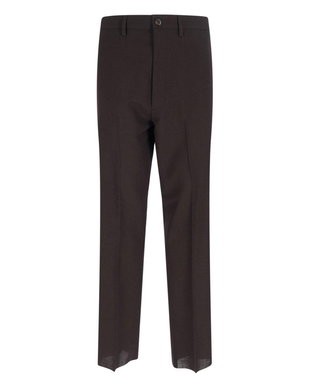 Prada Gray Virgin Wool Pants for men