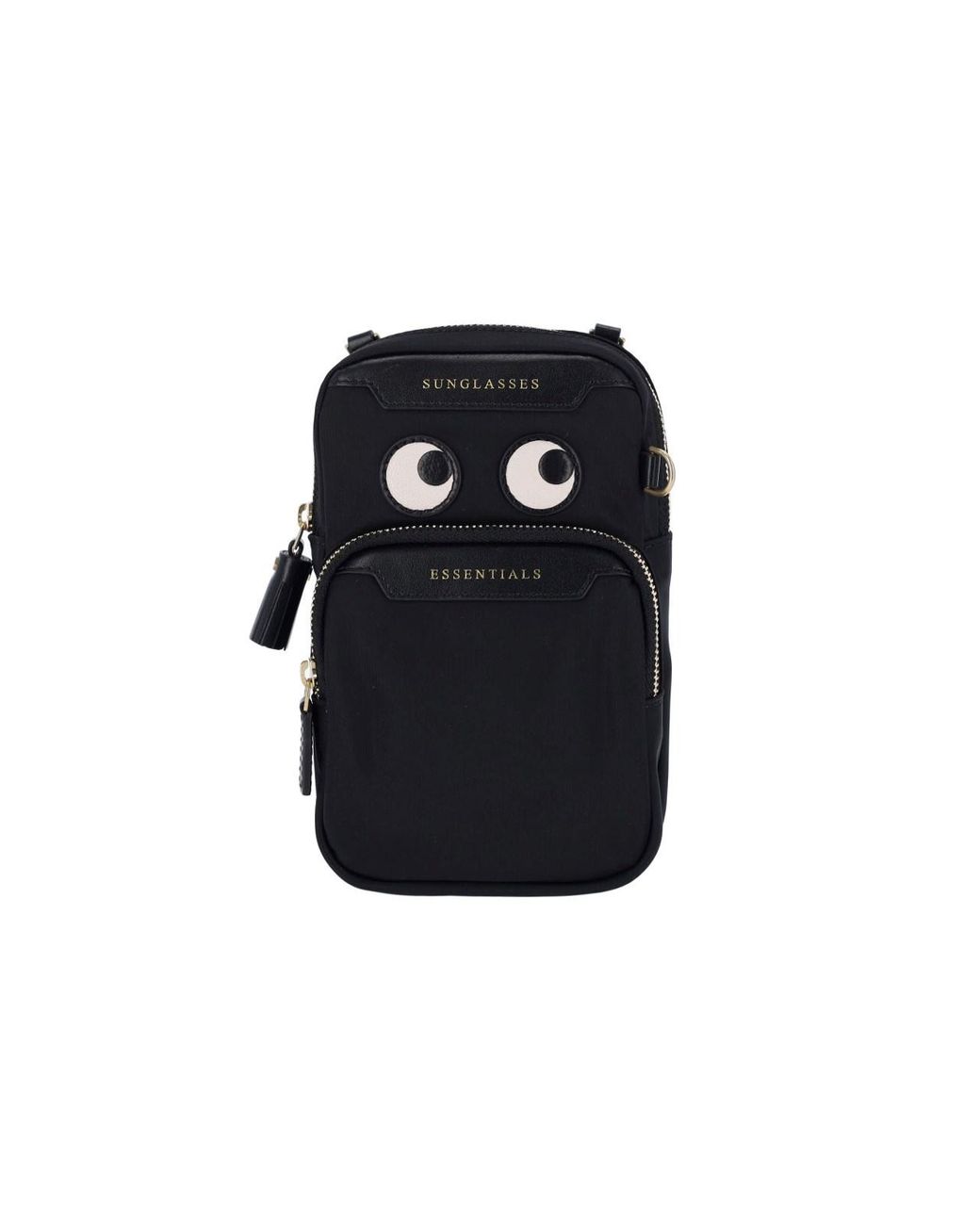 Anya Hindmarch Black Recycled Nylon And Leather-Trim Crossbody Bag