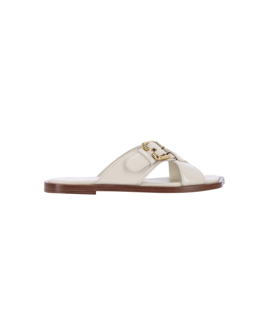 Chloé White Chic Leather Sandals For