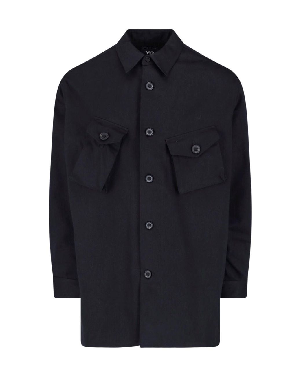 Y-3 Blue Button-Up Shirt for men