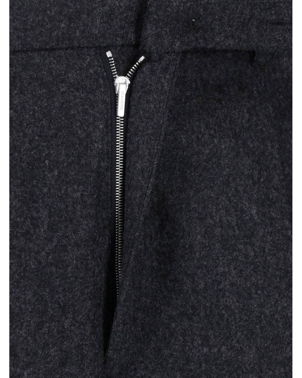 Jil Sander Blue Tailored Wide-Leg Wool Trousers for men