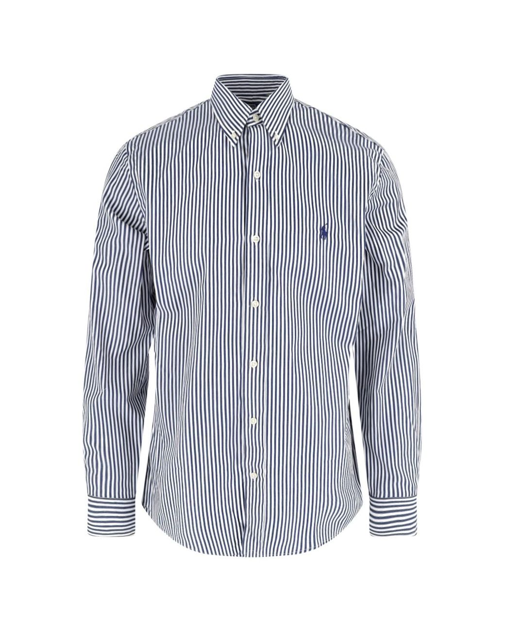 Polo Ralph Lauren Blue Striped Button-Down Shirt for men