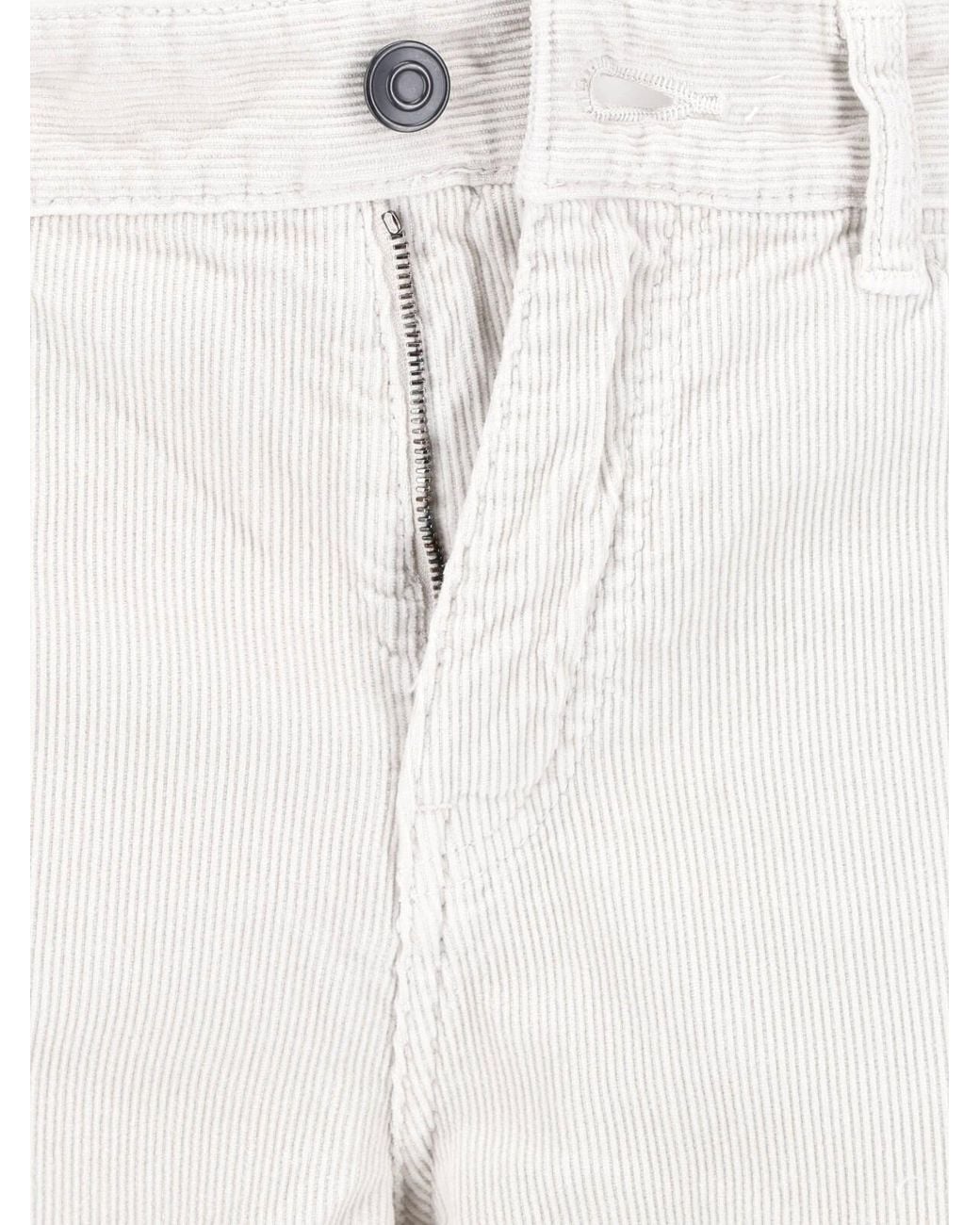 The Row White Corduroy Pants "Carlyl"