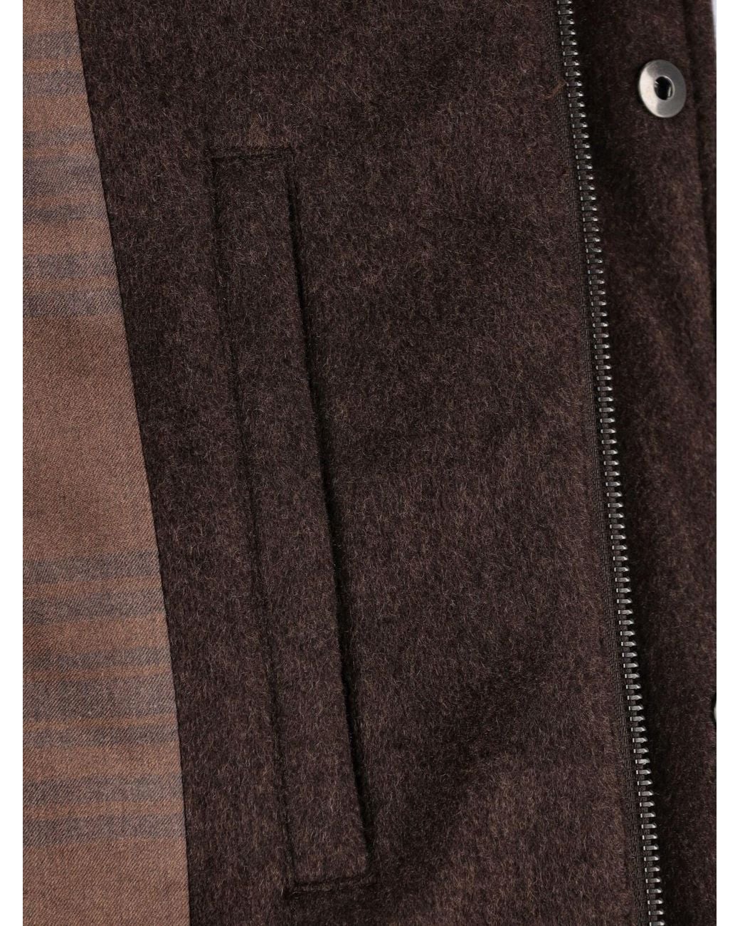 Loro Piana Brown Quilted Down Jacket "Giulio" for men