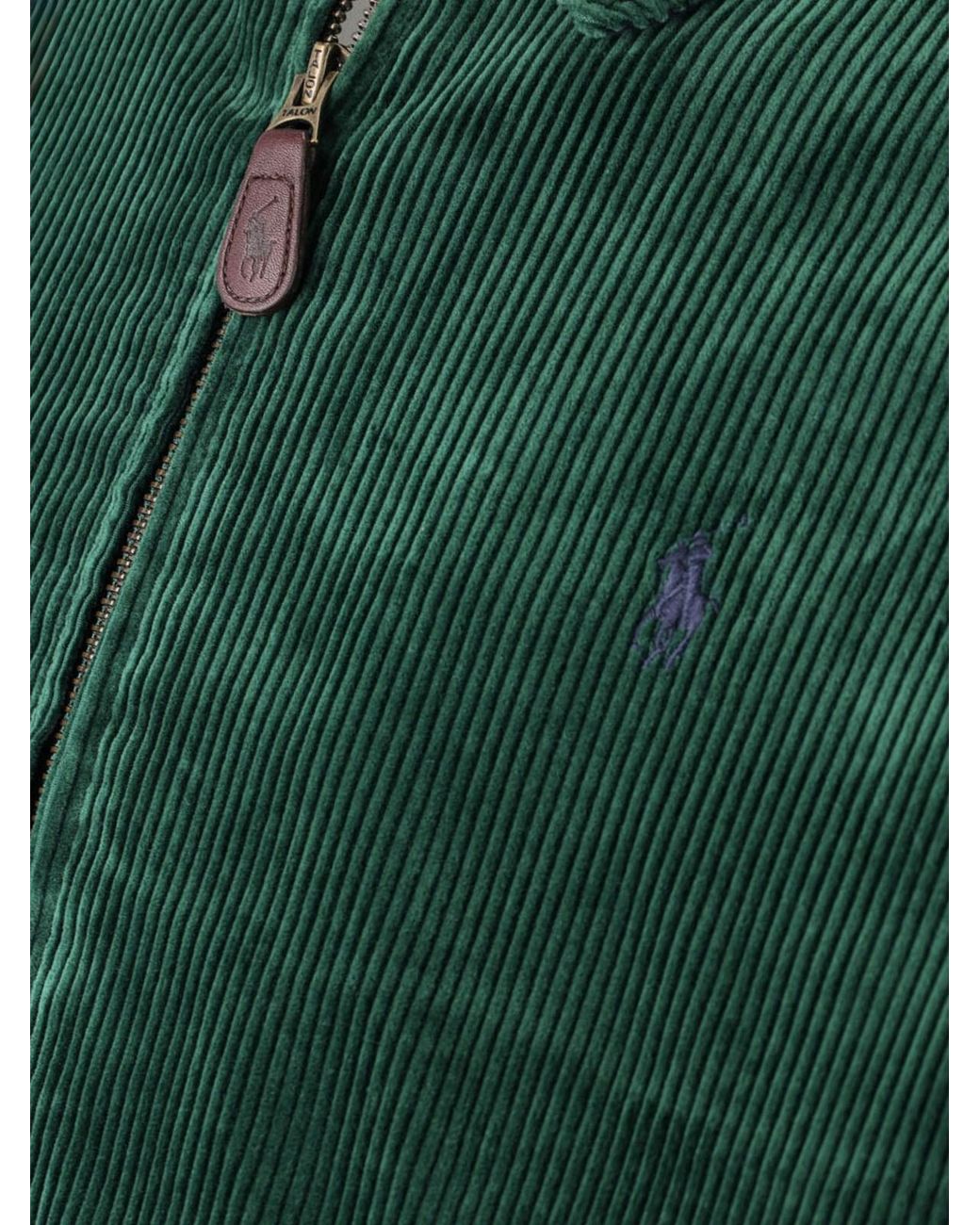Polo Ralph Lauren Green Wynton Corduroy Cotton Zip Jacket for men