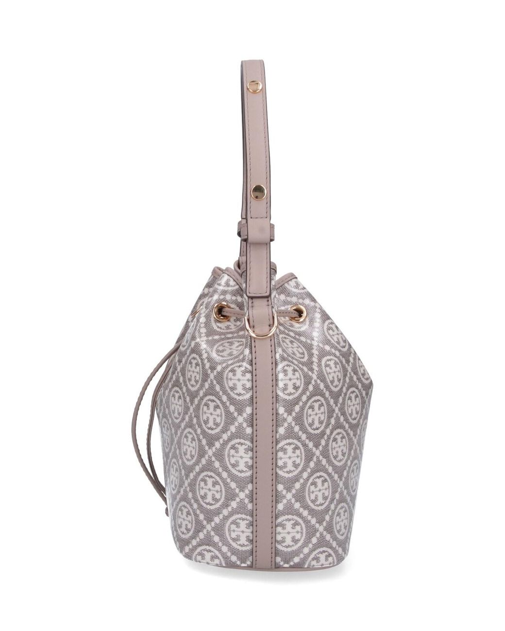 Tory Burch Gray Bucket Bag "T-Monogram"
