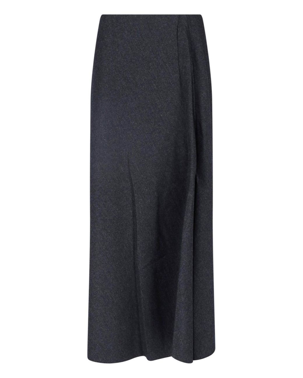 Giorgio Armani Black Long Wrap-Style Skirt
