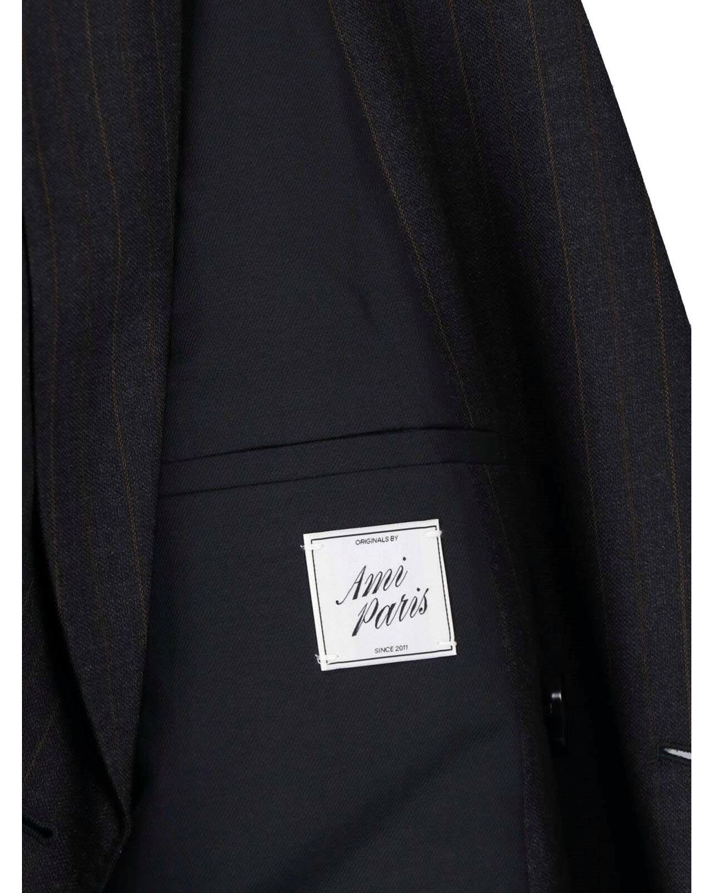 AMI Black Virgin Wool Blazer Jacket With Horn Buttons for men