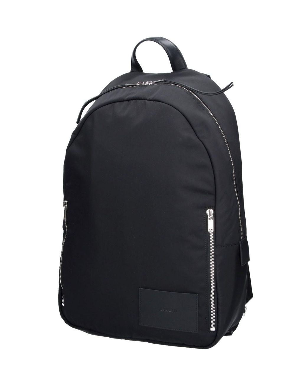 Jil Sander Black Nylon Backpack With Front Zip Pockets for men