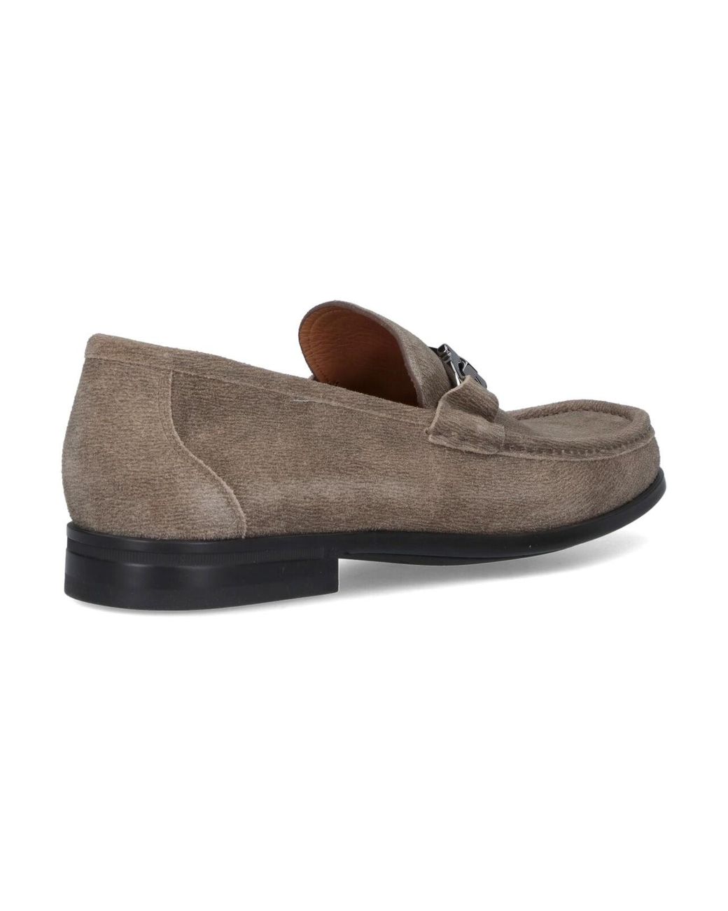 Ferragamo Multicolor Gancini Suede Moccasins for men