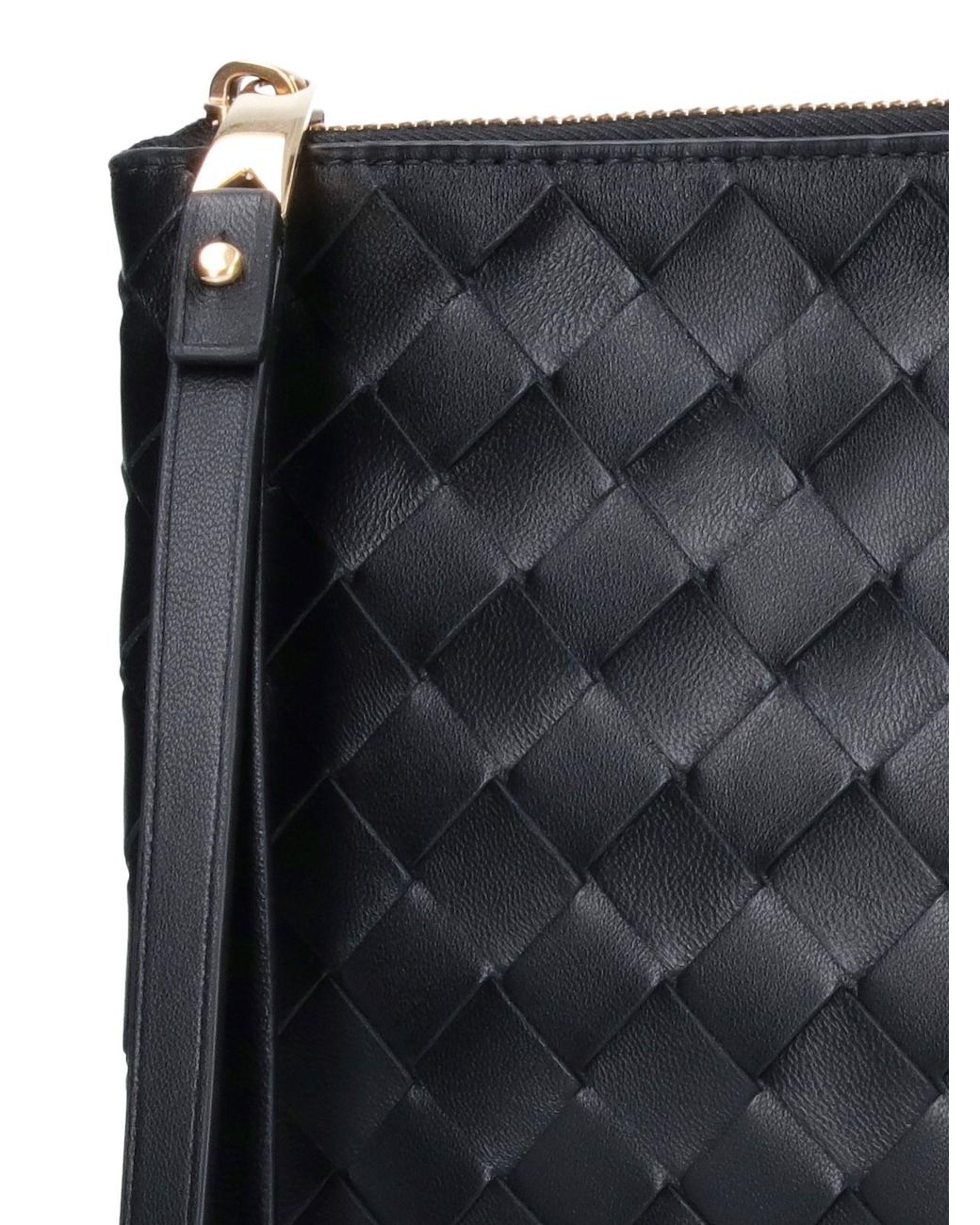 Bottega Veneta Black Woven Pouch