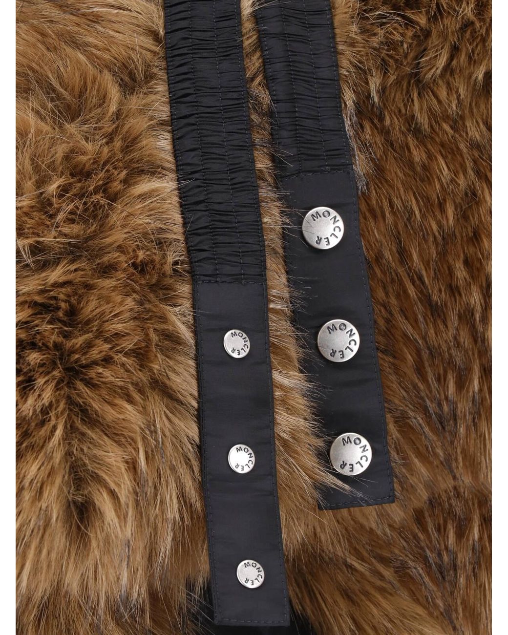 Moncler Natural Faux Fur Scarf
