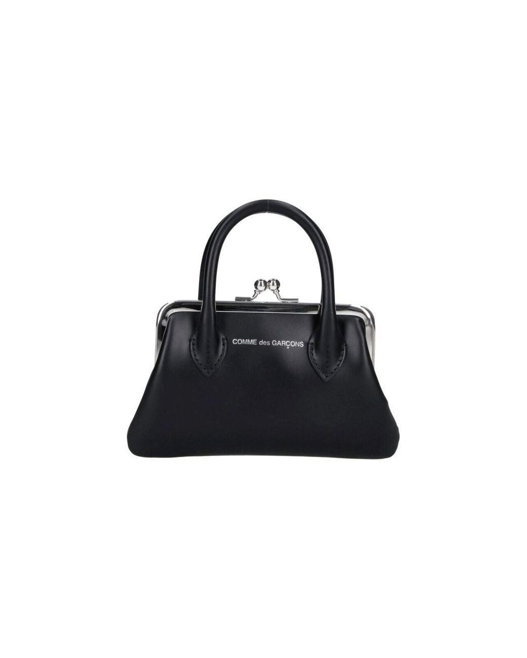 Comme des Garçons Black Mini Frame Kiss-Lock Top Handle Bag