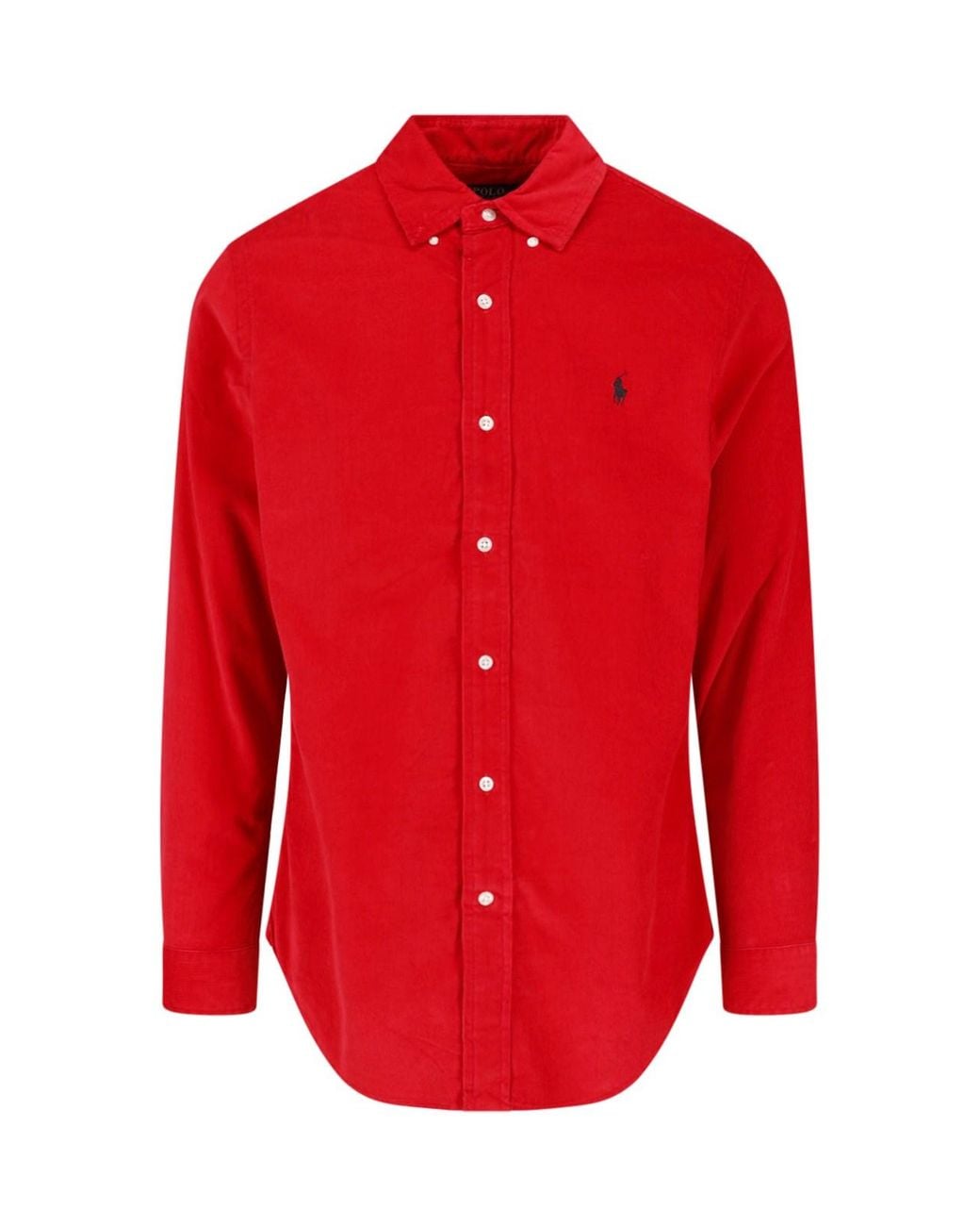 Polo Ralph Lauren Red Velvet Shirt for men