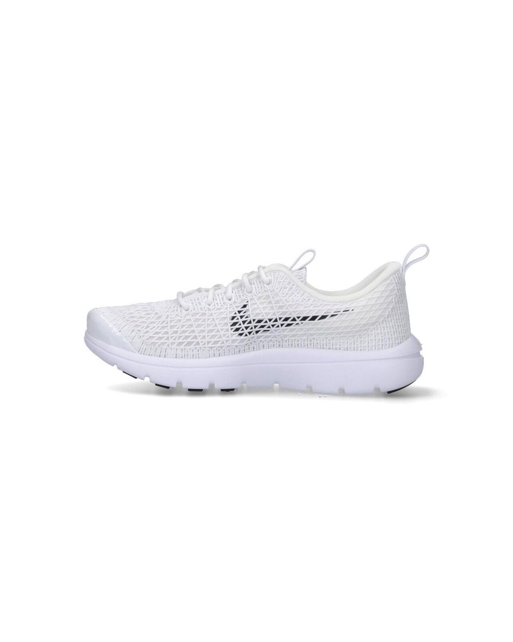 Comme des Garçons White Low-Profile Sneakers With Subtle Textured Upper for men