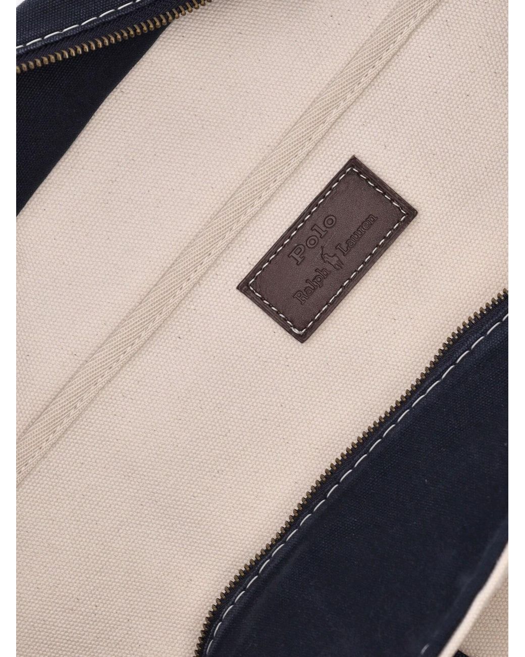 Polo Ralph Lauren White Canvas Tote Bag for men