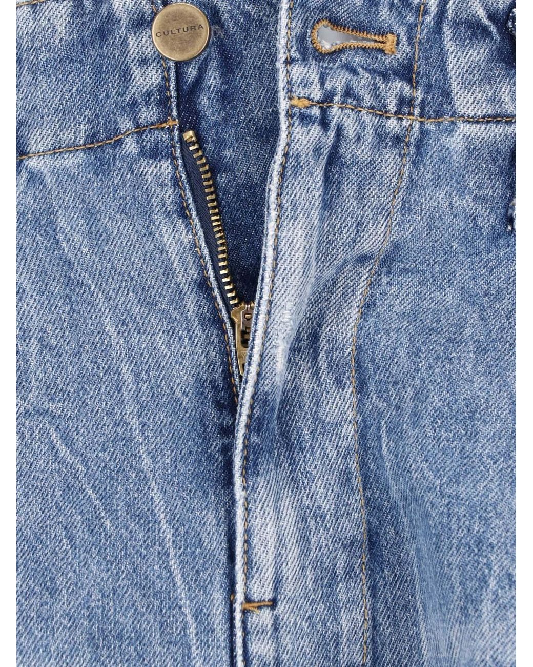 Cultura Blue Denim Shorts for men