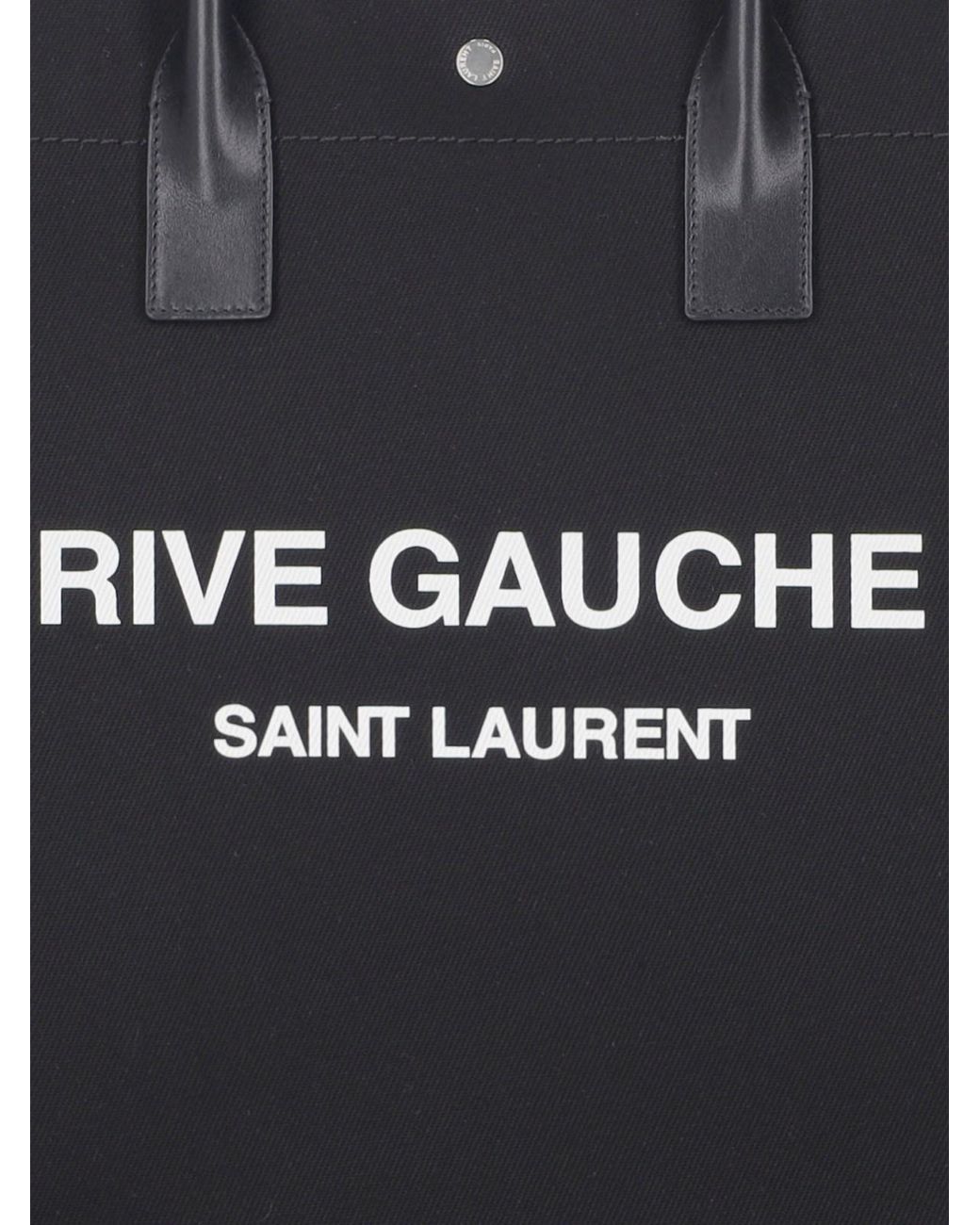 Saint Laurent Black "Rive Gauche" Tote Bag for men