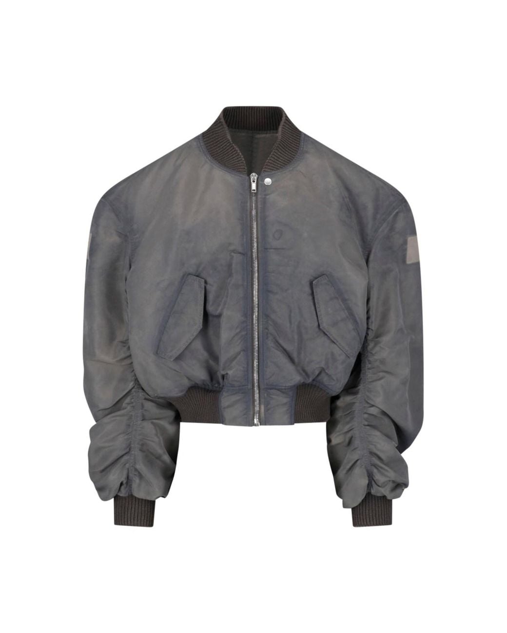 Rick Owens Gray Bomber Jacket "Secchia Flight" for men