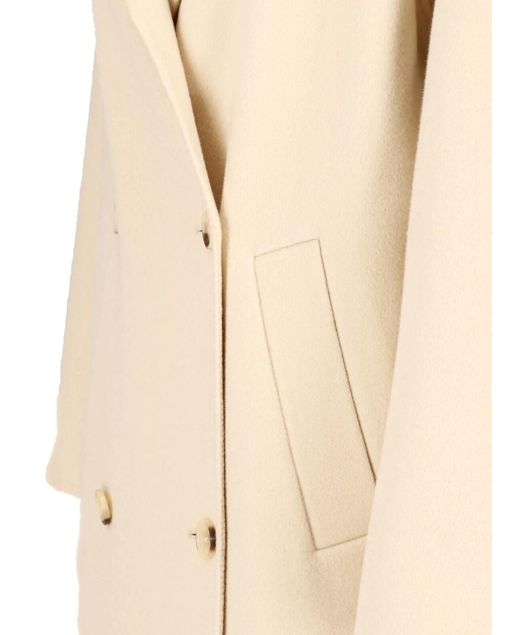 Almala Natural Double-Breasted Coat "Deja"
