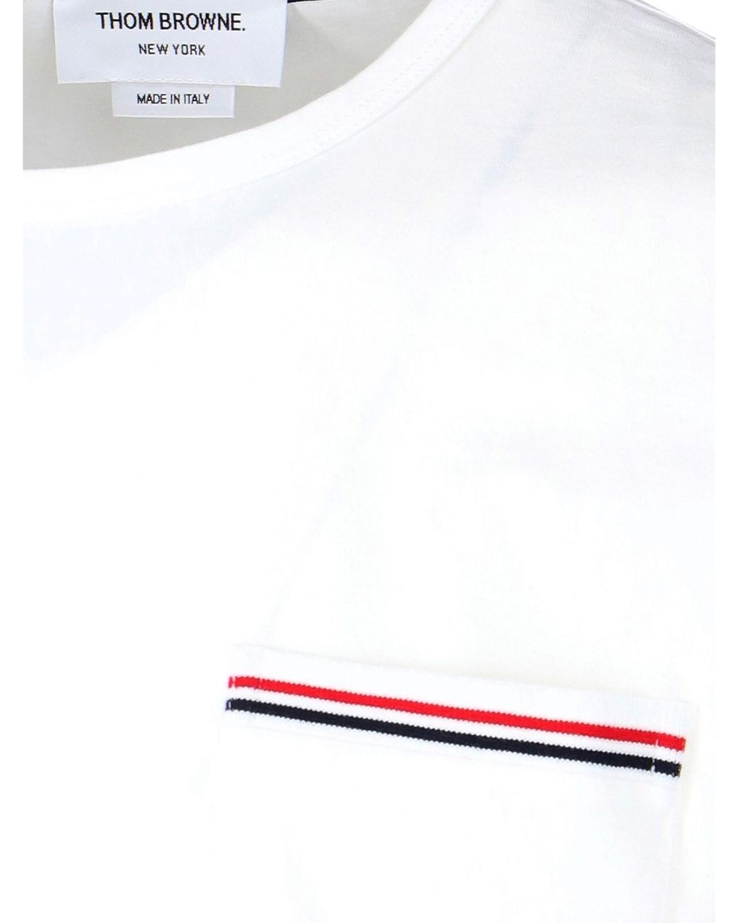 Thom Browne White Pocket T-Shirt for men