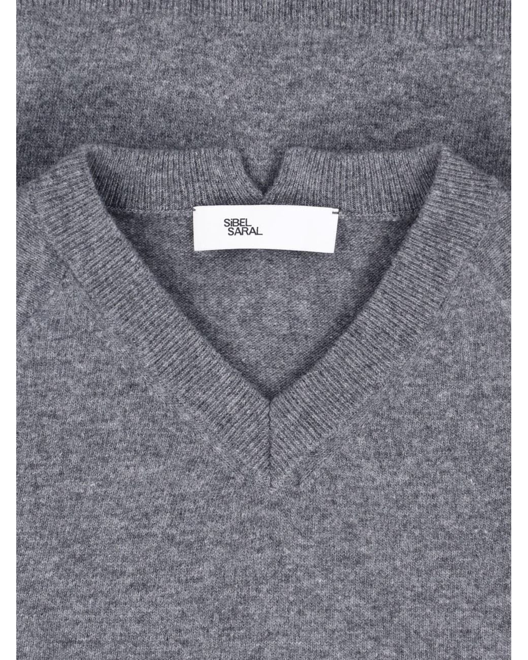 Sibel Saral Gray Wool Sweater "Kerem"