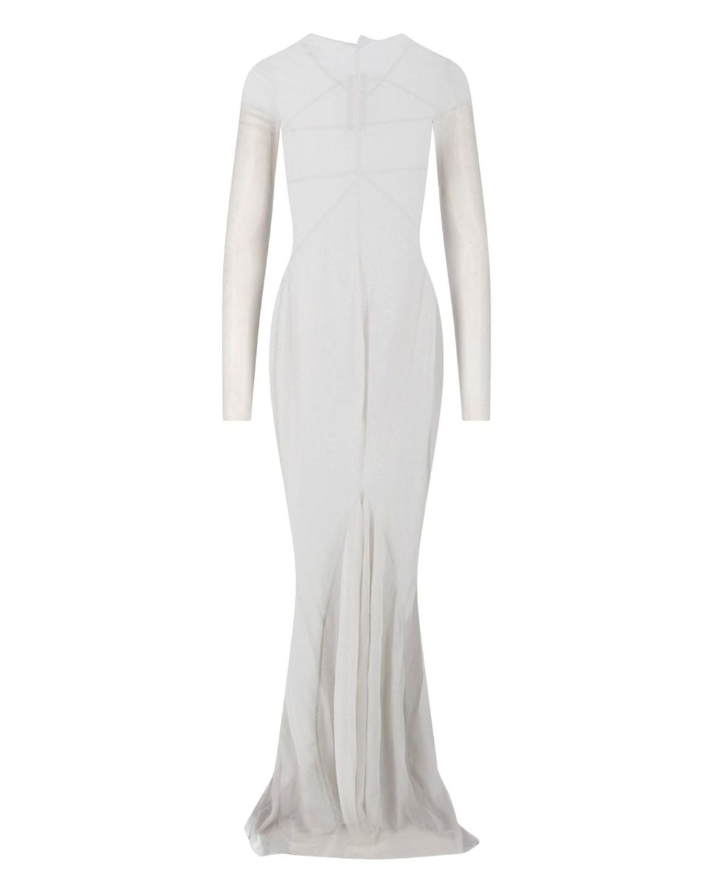 Rick Owens White Maxi Dress "Temple"