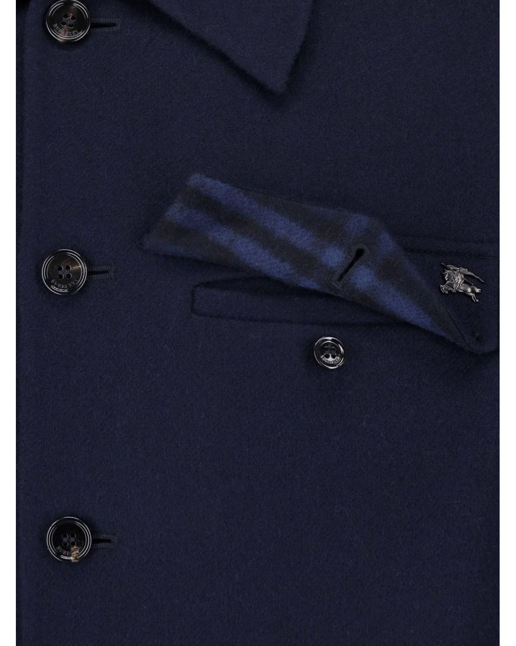 Burberry Blue 100% Wool Jacket for men