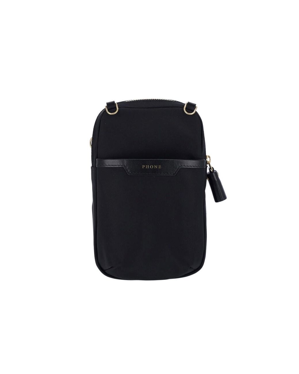 Anya Hindmarch Black Recycled Nylon And Leather-Trim Crossbody Bag