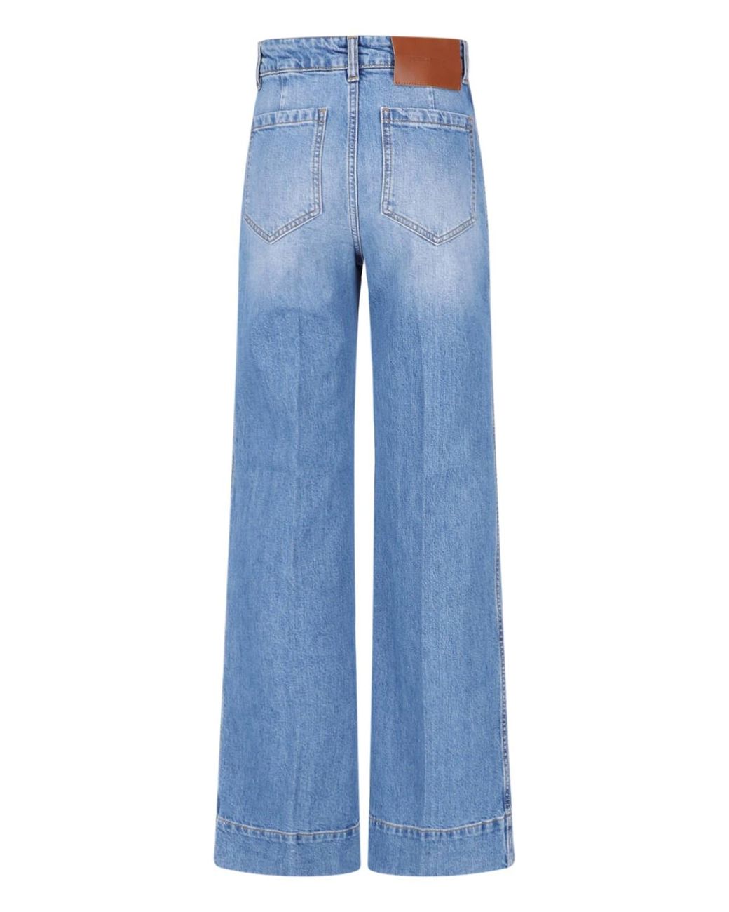 Victoria Beckham Blue Washed Denim Jeans For