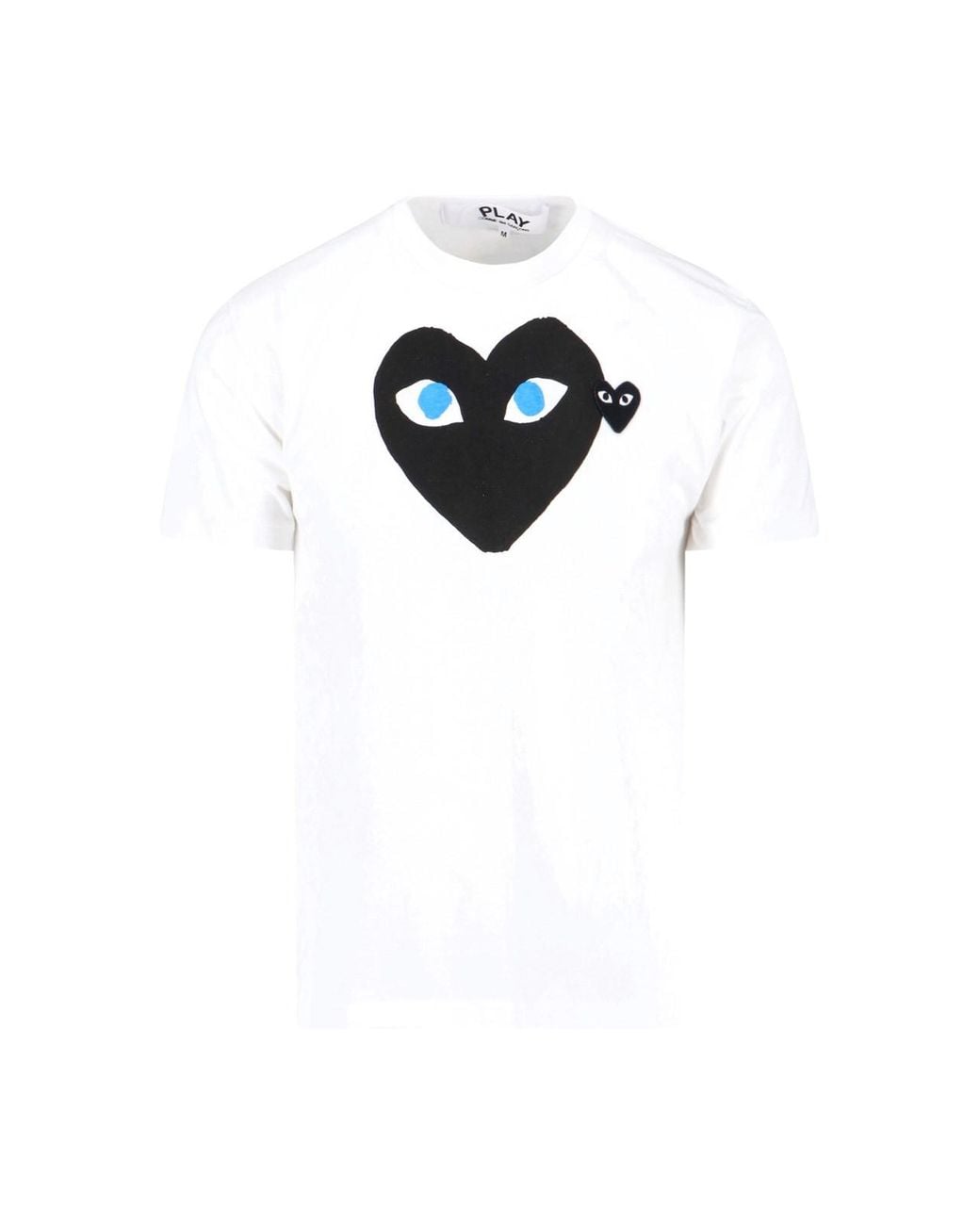 COMME DES GARÇONS PLAY White Double Logo T-Shirt