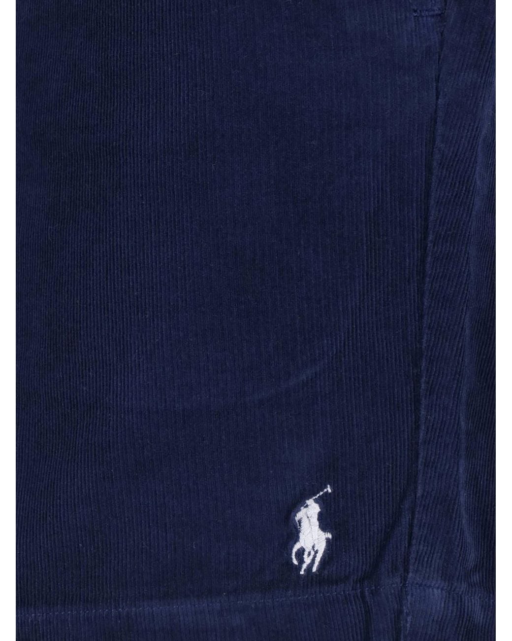 Polo Ralph Lauren Blue Ribbed Shorts for men