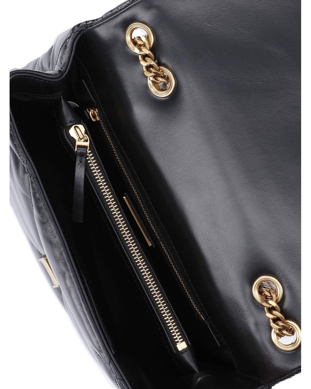 Tory Burch Black Mini Diamond Quilted Leather Shoulder Bag