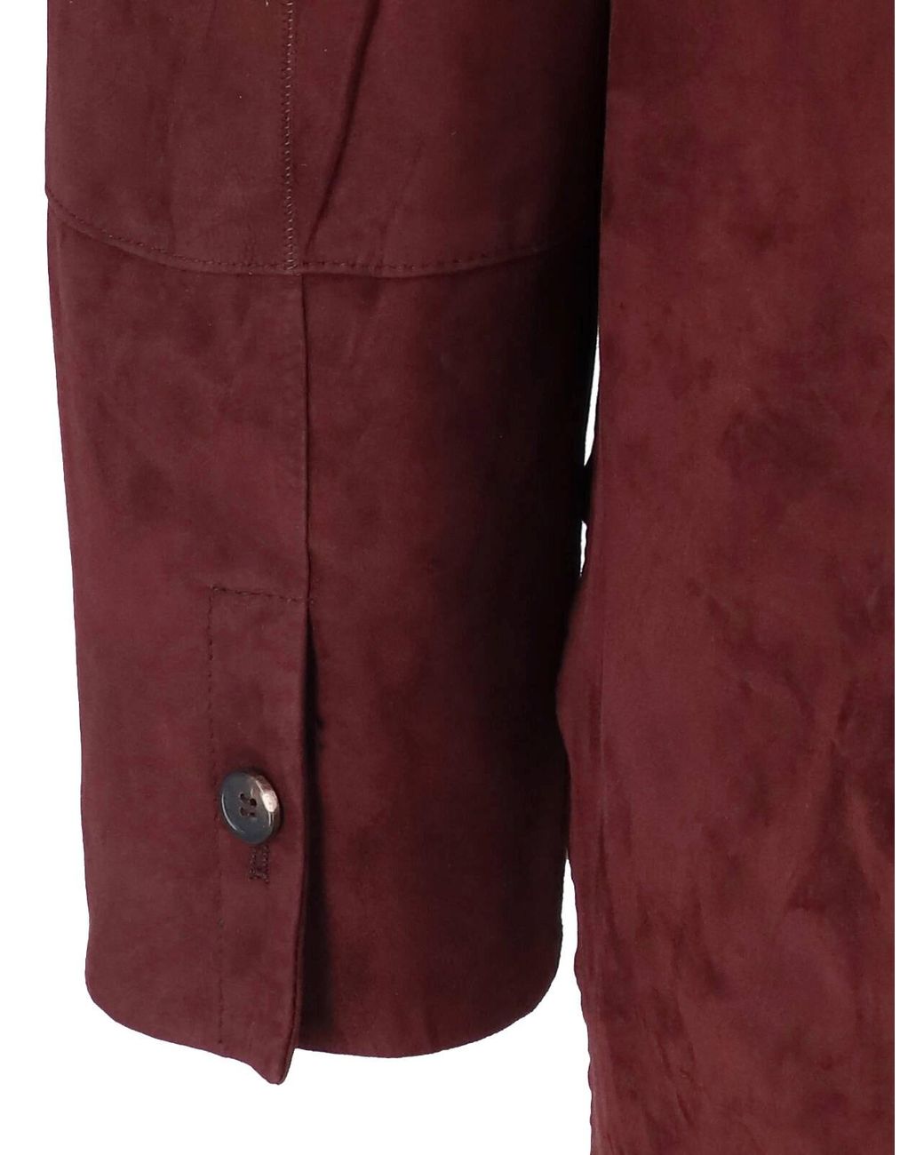 Max Mara Red Suede Shirt Jacket