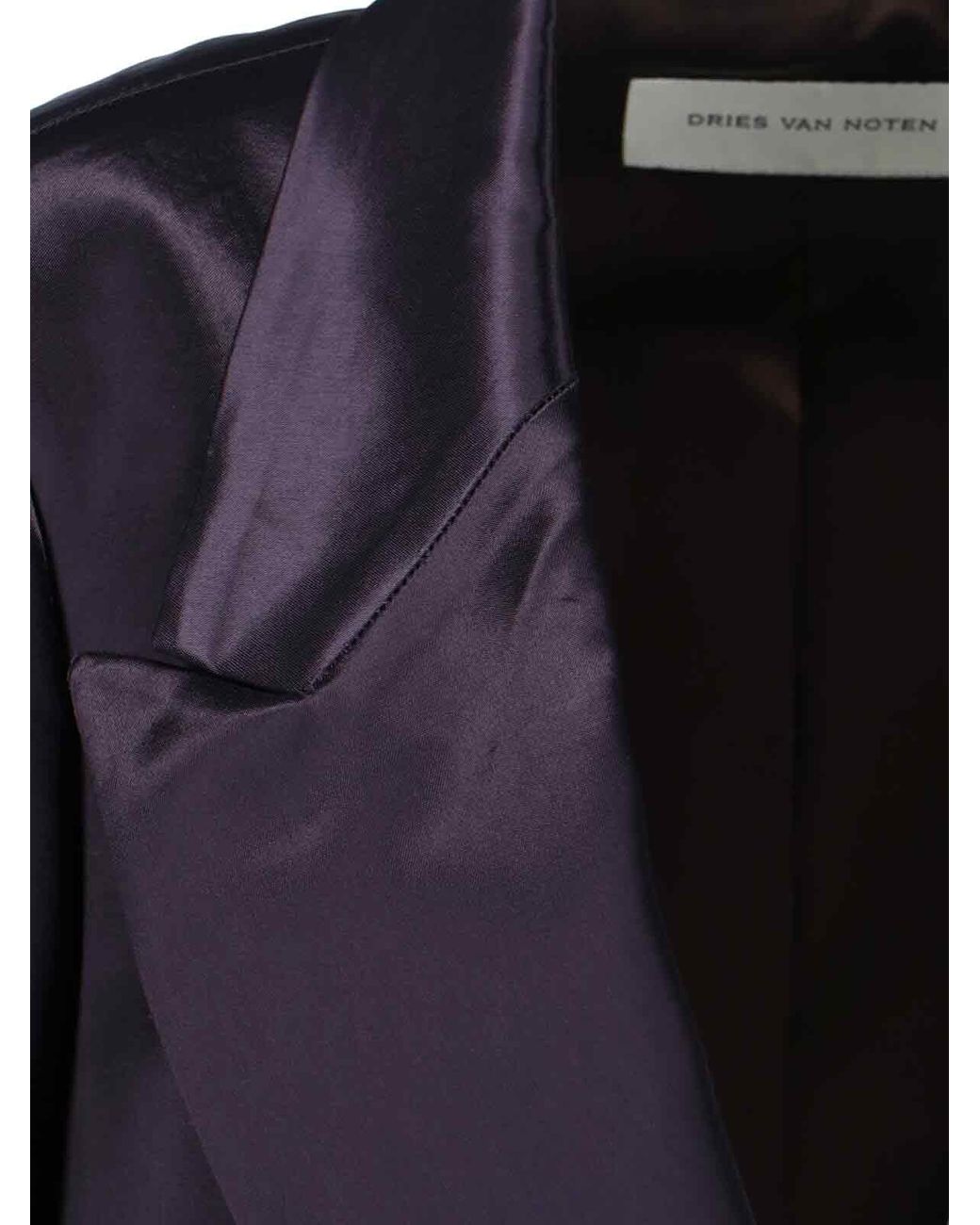 Dries Van Noten Blue Structured Silhouette Jacket With Modern Cut