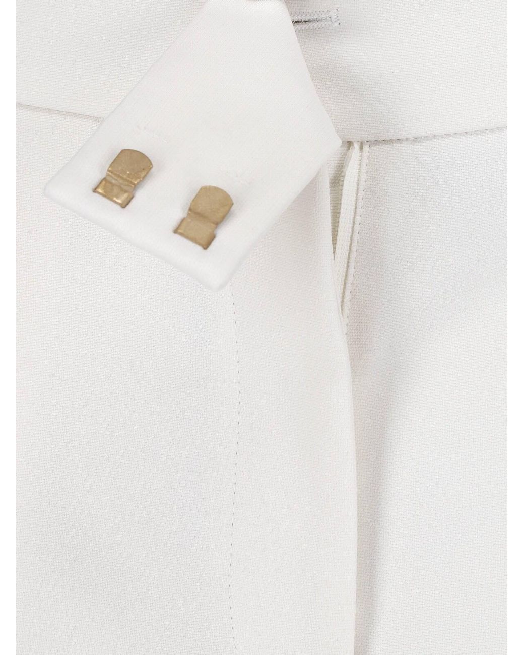 Giorgio Armani White Tailored Silk Trousers